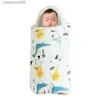 Sleeping Bags Baby Sleeping Bag 0-6Months Envelopes For Newborns Baby Swaddling Wraps 2.5Tog Soft Cotton Cocoon Design Head Neck ProtectorL231225