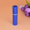 ÜCRETSİZ DHL 100 PCS 5ML MINI Taşınabilir Alüminyum Cam Parfüm Şişeleri Püskürtmeli Atomizer Boş Parfum Esansiyel Yağ Konteyneri 7 Renk GTJCL