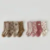 RiniLucia 4Pairs Children's Socks Autumn Cotton Cartoon Animal Baby Socks Fashion Girls Cute born Boy Toddler Kids Socks 231225