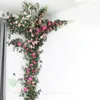 装飾的な花人工ローズバイン175cmハンギングプラントシルクガーランドグリーンプラントホームウェディングガーデンウォールフェンスの誕生日装飾