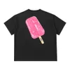 24SS Noah NYC Core Summer Popsicle Ice Cream الأزياء الأمريكية العلامة التجارية للشباب بوب زوجين فضفاضة تي شيرت قصير الأكمام