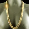 18 K Geel G F Gold Chain Solid Heavy 10mm XL Miami Cuban Curn Link Necklace269Z