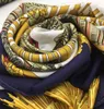 WholeNew product good quality 100 twill silk material print pattern square scarves for women size 130cm 130cm2201698