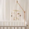 Baby Rattle Toy Wooden Bed Bell Bracket Mobile Hanging Bracket Toys Hanger Baby Crib Mobile Bed Bell Wood Toy Holder Arm Bracket 231225