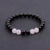 Perles emmagées 8 mm Stone Natural Rose Quartz Topaz Tiger Eye Agate Strand Bracelet Men Femmes Balance de guérison Yoga Balance