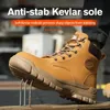 Waterproof Work Safety Boots Men Leather Indestructible Male Shoes Winter Steel Toe Shoe 231225