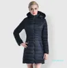 2024-Women's Yoga Cotton Down Hooded Jacket Outfit Solid Color Puffer Coat Sport Lång stil Vinterutkläder Keep Warm 454