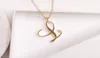 10pcstiny Swirl Initial Alphabet Letter Halsband Alla 26 engelska guld vid kursiv lyxmonogramnamn bokstäver ord textkedja hals2093042