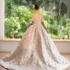 Ethnic Clothing Sexy Champagne Tube Top Wedding Gown Birthday Party Dress Women Prom Toast Dresses