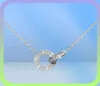 Mode lyxiga halsbandsdesigners skruva diamanter dubbla cirkel kärlek halsband för par platinum guld roshänge rostfritt ste3669230