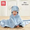 AIBEDILA Baby Bath Robe Kids born Bathrobe Baby Towel With Hood Bathrobes High Quality Shower Products Born Care AB6606 231225