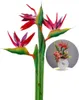 Kwiaty dekoracyjne 3 szt. Duży ptak raj 29 "stały kwiat streitzia imitujący tropikalne rośliny część jest wykonana miękka gumowa pu