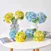 Fleurs décoratives de la soie artificielle Hortengea Bride Bouquet Mariage Home Année Accessoires pour arrangement de plantes Vase Plantes Décor