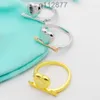 Top Quality Love Ring Arrow And Peach Heart Stamp Luxury Brass Couple Rings Fashion Women Designer Jewelry Printed