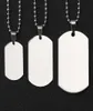 Hundhalsband Hund Militär armé Namnplatta Graverad ID Tom Silver Color Pendant Rostfria smycken Män grossist4483235