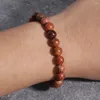 Strand Yuokiaa Vintage Classic 8mm Natural Wood Wood Bracelet Spirit Buda Cura Meditação Energia Praços de Jóias de Jóias