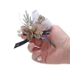 Декоративные цветы Man Pin Classic Athestone Cust Brooches Party Groomsman Boutonniere Fashion Butterfly Late
