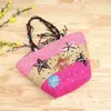 Bolsos Nuevo bolso de paja de estrella de mar, bolsos de hombro bohemios para mujer, bolso de playa de verano de gran capacidad, bolso tejido con poste de trigo, bolso de mano para mujer