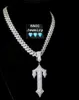 Trapstar Full Diamond Necklace Pendant Hip Hop Rap Dril Anpassad Samma Centralcee Exclusive3674856