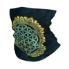 Beret Flower of Life Neck Gaiter Mężczyźni Kobiety UV Ochrona Zimowa mandala geometryczny wzór chusty szalik do jazdy na rowerze