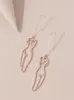 Nouvelle mode corps humain abstrait boucles d'oreilles pour femmes rétro alliage creux longue boucle d'oreille fête bijoux accessoires cadeaux 5942743