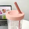 Straw cups fruit filtering water bottles plastic outdoor beverage bottles juice cups durable and portable small tools 231225