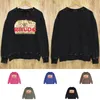 Vintage Rhude Street Casual Cotton Pullover Sweatshirt Sweater Long Sleeve Black Hip Hop Jumper Casual Jacket Size S-XXL