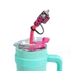 creative water cup styles drinking straws toppers cap cover silicone dust proof plug charms decorations for straw BJ