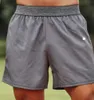 Lulus Men Yoga Sports Shorts Outdoor Fitness Quick Dry LululemensソリッドカラーカジュアルランニングクォーターYS8XDXRT 123