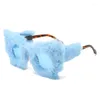 Sunglasses ZLY 2023 Fashion Cat Eye Women Hairy Wrap Colorful Lens Frame Cute Party Style Brand Designer Trending Y2K UV400