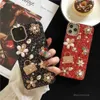 Luxury Women Bag Bling Glitter Sunflower Pearl Diamond Phone Falls For iPhone 14 13 Pro XS Max 12 11 XR 7 8 Plus Soft TPU Cover