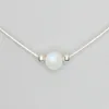 Pendant Necklaces Simple Fashion 925 Sterling Silver Natural Moonstone Necklace For Women High Quality Gift Accessories