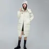 Dames Trenchcoats Lucyever Lange Rechte Winterparka Dames Koreaanse Mode Losse Katoenen Parka Met Capuchon Vrouwelijke Rits Gewatteerde Puffer