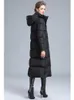 Jackets Women's Winter Clothing Puffer Zipper Down Coat 8xl Size 4xl Black Gray Navy Blue Thick Warm 7xl Size Long Down Jacket