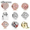 DORAPANG 925 Sterling silver Quality good Style Enamel Crystal Christmas Charms Bead Fit Bracelets DIY bracelet The factory wholes180W
