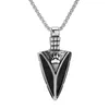 Pendant Necklaces Gothic Triangle Spearhead Necklace Domineering Personality Cool War Spear Trend Accessories