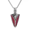 Pendant Necklaces Gothic Triangle Spearhead Necklace Domineering Personality Cool War Spear Trend Accessories