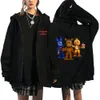 FNAF 스웨트 셔츠에서 5 박 Foxy Hoodies 애니메이션 코스프레 지퍼 재킷 스웨트 셔츠 남성 의류 유니니스 렉스 양털 스트리트웨어 코트