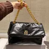 Flip zinciri monak koli alt omuz orijinal deri büyük kapasiteli el çantaları kadın hobo alışveriş çantası tasarımcısı lüks el çantası çantası ayarlanabilir omuz kayışı
