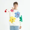 Męskie swetry Harajuku dzianiny pullover SWEATER MĘŻCZYZN KWIETKICH TASSEL Ożyści japońskie college swobodne skoczki unisex streetwear jesień