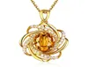 Real 18K Gold 2 Carat Topaz Pendant Women Luxury Yellow Gemstone 18 K Necklace Crystal Jewelry Womens Accessoires 2208185244994