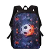 Futebol de futebol 3D Bolsas de livros para crianças de futebol de futebol Backpack de 16 polegadas para meninos adolescentes Meninas do jardim de infância Children 231222