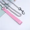 CHOKERS Sexy Pink Fucice Incuopin di chicche di girocollo in pelle rosa Collaro gotico in acciaio inossidabile Catena di guinzaglio Accessori harajuku Accessori donne ebreo175c