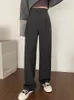 Женские брюки Yitimoky с высокой талией, женские костюмы весна-лето 2023, широкие офисные женские элегантные повседневные брюки