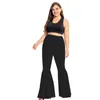 Babbytoro Women Flare Leggings Wide Leg Loose Bell Bottom Dance Party Modal Cotton Legin Pants Plus Size 5XL 4XL 3XL L Black Red 231225