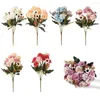 Fleurs décoratives 15 Hortensia artificielle Silk Daisy Handicraft Festive Party Supplies