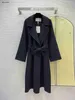 Women Jacket Designer Trench Coat Wool Coats Midja Tucked Lapel Overcoat med Belt Autumnwinter Brand Windbreaker 25 dec