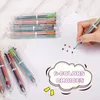 6Pcs Markers Ballpoint Pens Korean Creative Stationery Colourful Children's School Supplies 6 Colours In One Pen