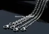 100pcs of 12mm 15mm 2mm 25mm 3mm 4mm 316L Stainless Steel Cable Chain Pendant Necklaces men women lady diy jewelry whole 205621502