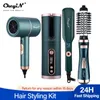 Torkar 1000W Hot Air Brush Hair rätning Comb Ceramic Flat Iron Automatic Hair Curler Cordless Curling Roller Low Noise Hear Dorkare